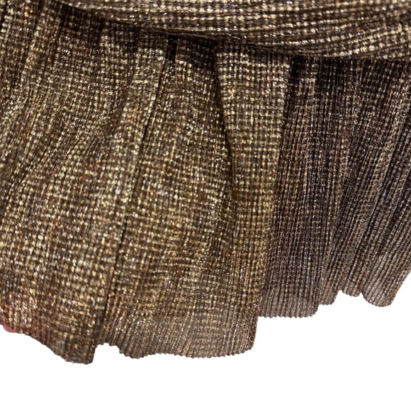 REVOLVE Line & Dot Jordie Mini Dress Shimmer Ruche Drape New Years Eve Gold Sz S - Picture 12 of 14